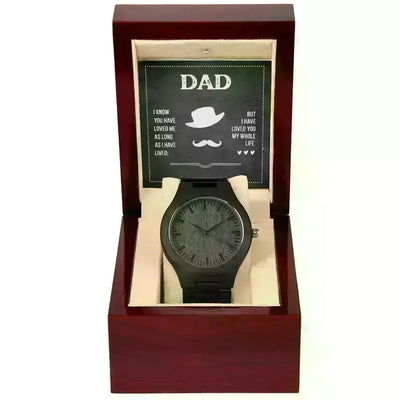 ShineOn Fulfillment Jewelry Mahogany Style Luxury Box Dad's Love - Wooden Watch