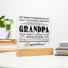 ShineOn Fulfillment Jewelry LED Corded Base Grandpa – Acrylic Square