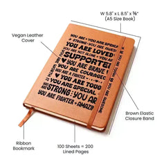 ShineOn Fulfillment Accessory Graphic Journal Encouragement – Leather Journal