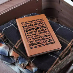 ShineOn Fulfillment Accessory Graphic Journal Encouragement – Leather Journal