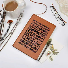 ShineOn Fulfillment Accessory Graphic Journal Encouragement – Leather Journal