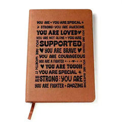 ShineOn Fulfillment Accessory Graphic Journal Encouragement – Leather Journal