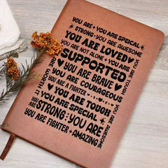 ShineOn Fulfillment Accessory Graphic Journal Encouragement – Leather Journal