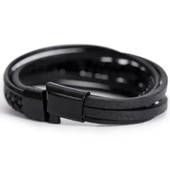 ShineOn Fulfillment Jewelry Calm to my Chaos - Leather Cross Bracelet