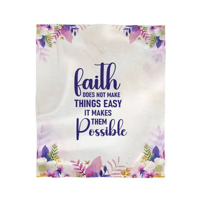 ShineOn Fulfillment Jewelry Faith Does Not Make Things Easy – Mink Touch Fleece Blanket