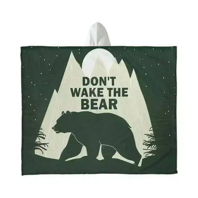 ShineOn Fulfillment Jewelry Hooded Sherpa Fleece Blanket Don't Wake the Bear – Hooded Sherpa Fleece Blanket