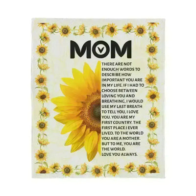 ShineOn Fulfillment Jewelry Jersey Fleece Blanket Dear Mom There Are Not Enough Words – Jersey Fleece Blanket