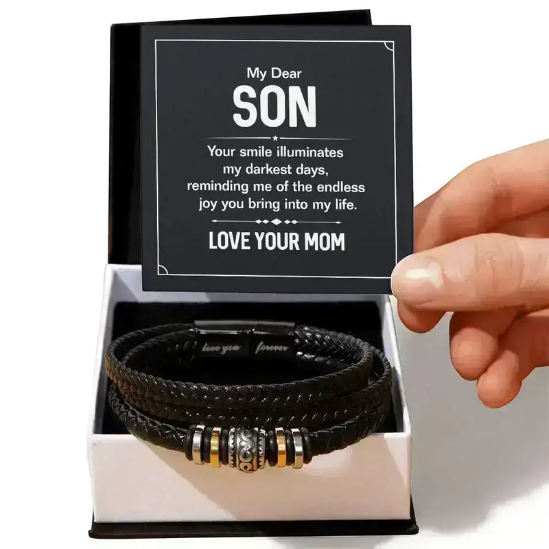 ShineOn Fulfillment Jewelry Your Smile - Mens Leather Bracelet